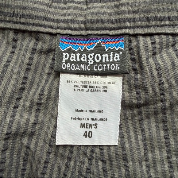 Patagonia Men's Thrift Shorts NWT Size 40 Gray Striped Flat Front - Picture 8 of 9